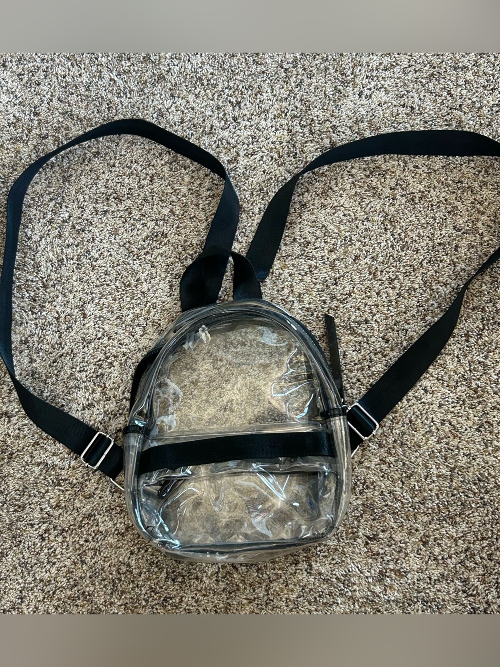 Backpack Purse Zipper Clear Vinyl Womens Girls